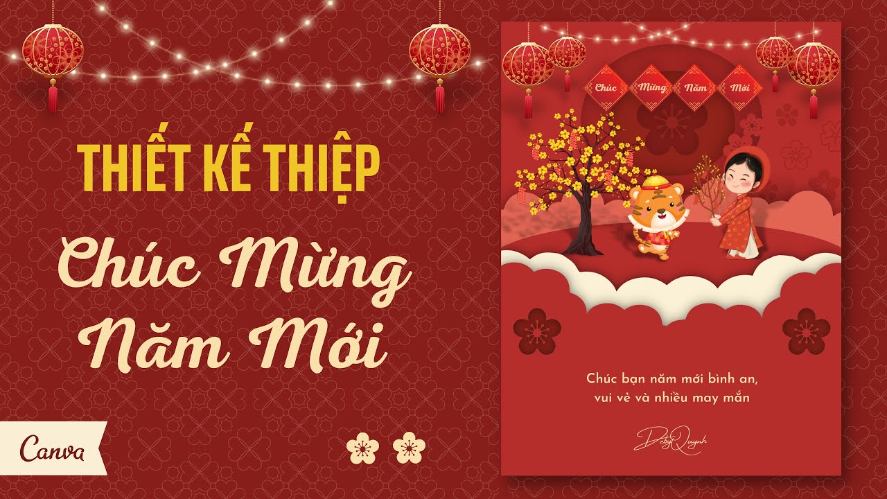 thiết kế thiệp tết